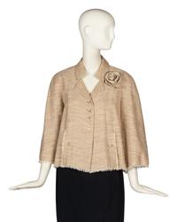 Chanel Linen Jacket with Camellia