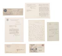[POLITICS]. Autographs from 20th-century political figures, including:
