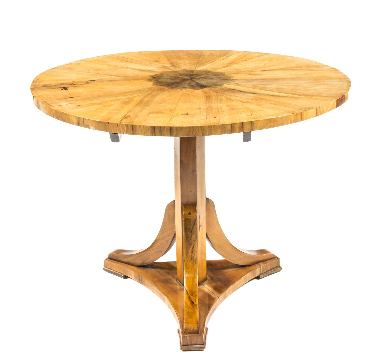 A Biedermeier Birch Center Table — CIRCA 1830