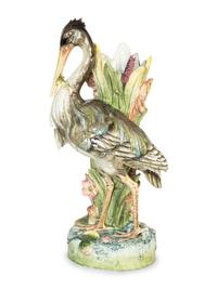 A Continental Majolica Pelican Umbrella Stand in the Manner of Joseph Holdcroft — 19th Century