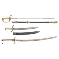 Three Edged Weapons: Post Civil War US Naval Officer's Sword, Imperial German Sidearm, Composite Saber