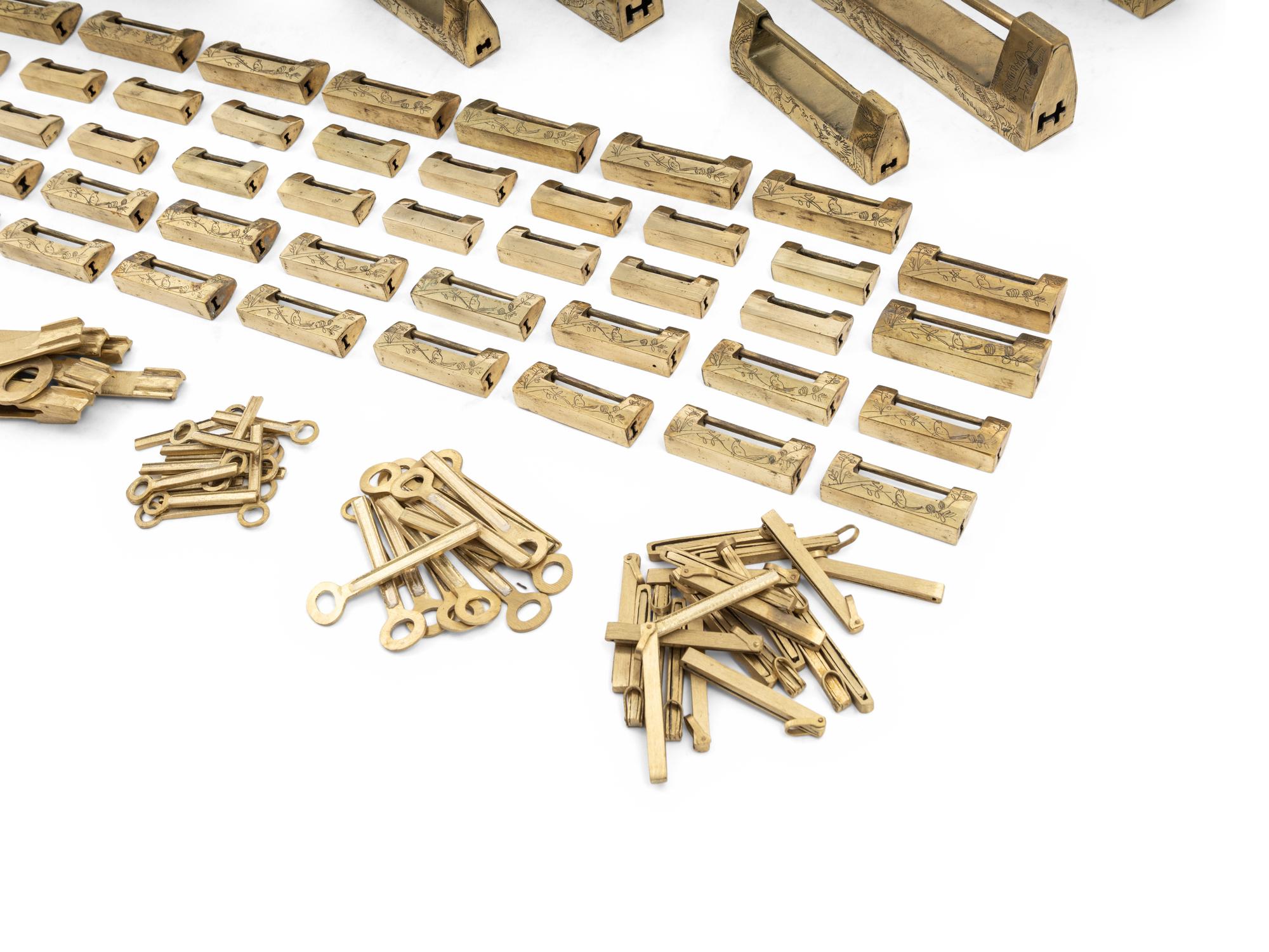 A Group of Chinese Brass Locks