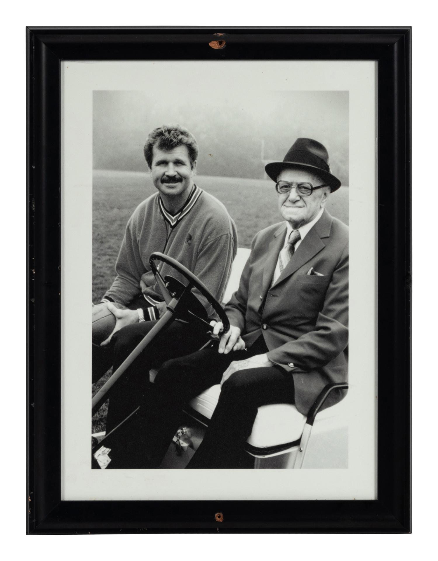 A Group of 14 Photographs of George Halas Formerly Displayed at Mike Ditka's Restaurant