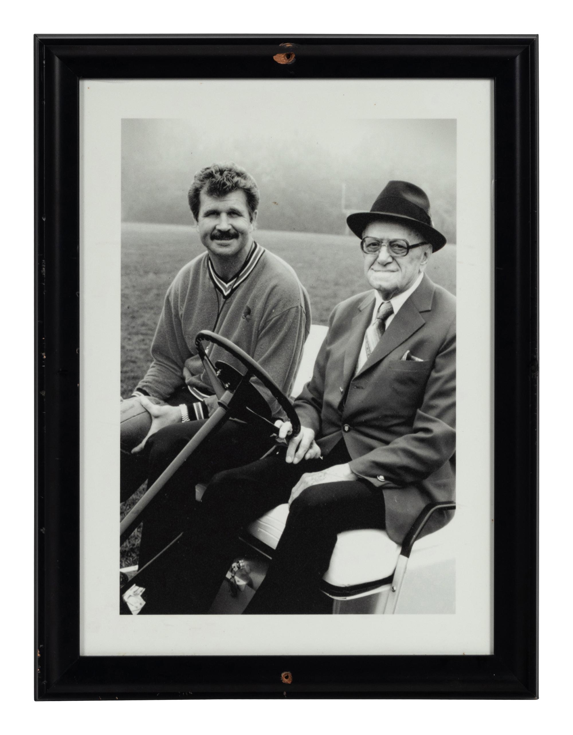 A Group of 14 Photographs of George Halas Formerly Displayed at Mike Ditka's Restaurant