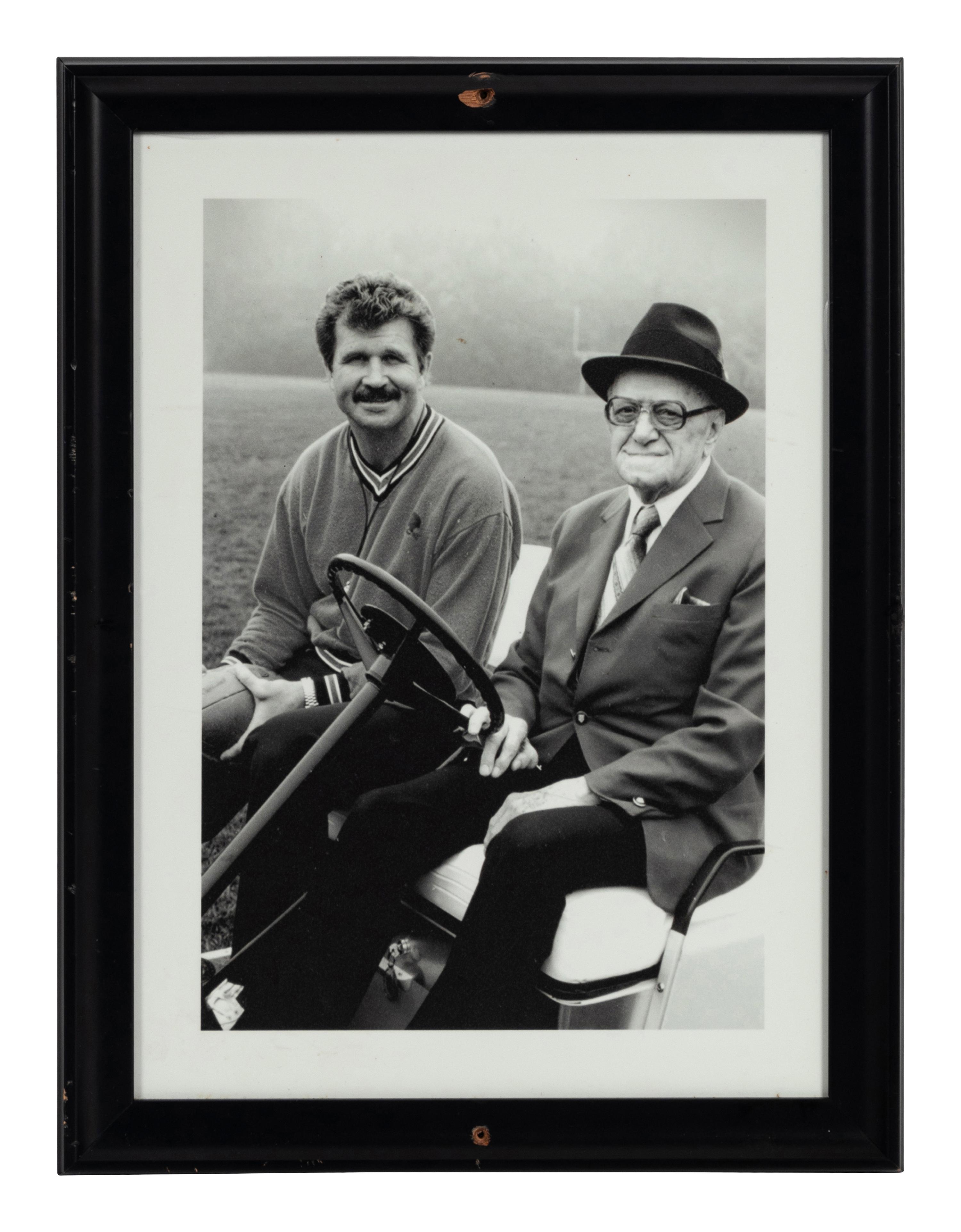 A Group of 14 Photographs of George Halas Formerly Displayed at Mike Ditka's Restaurant