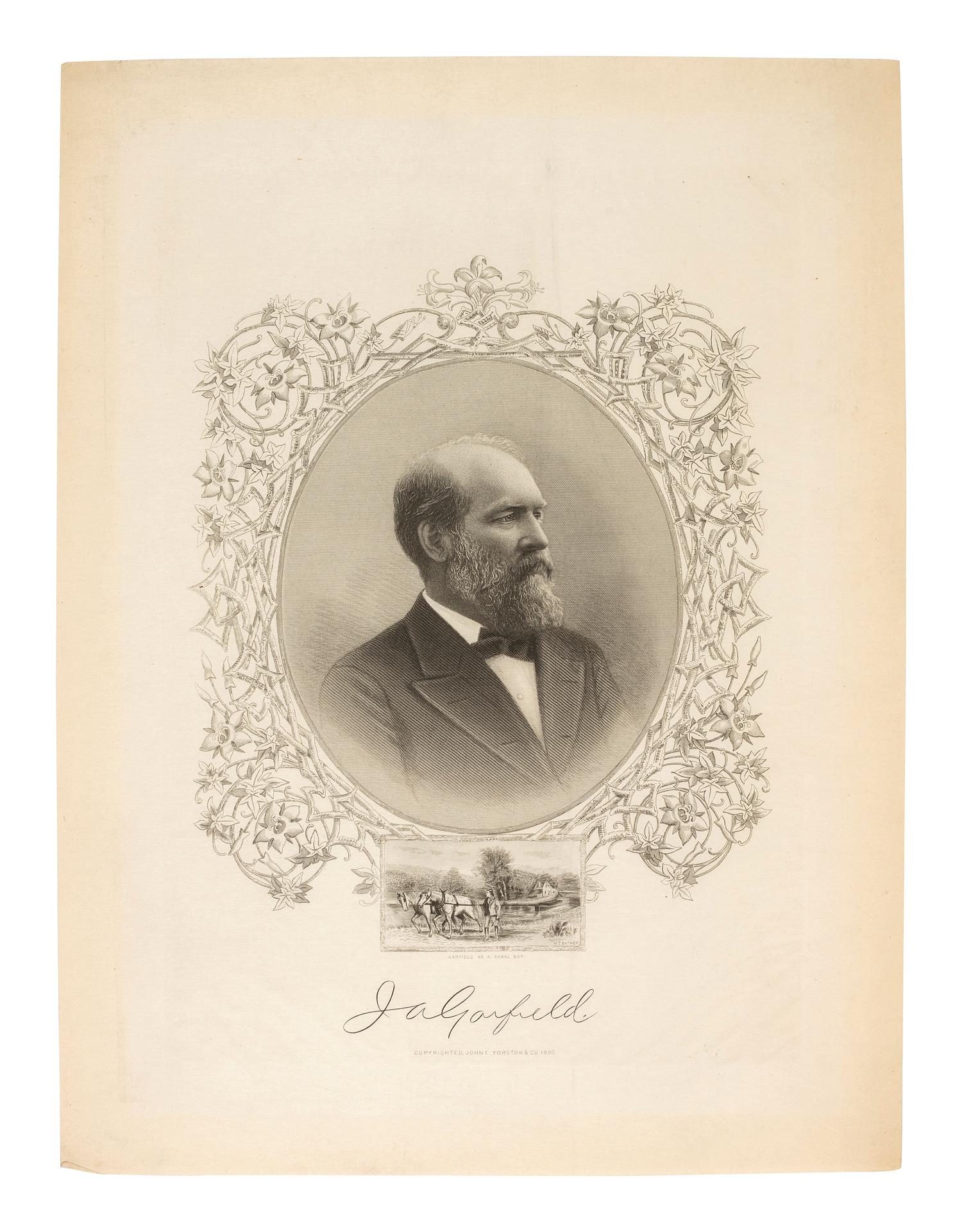 [GARFIELD, James A. (1831-1881)]. A group of cabinet cards, campaign circulars, advertising cards, and other ephemera from the 1880 presidential campaign, comprising:
