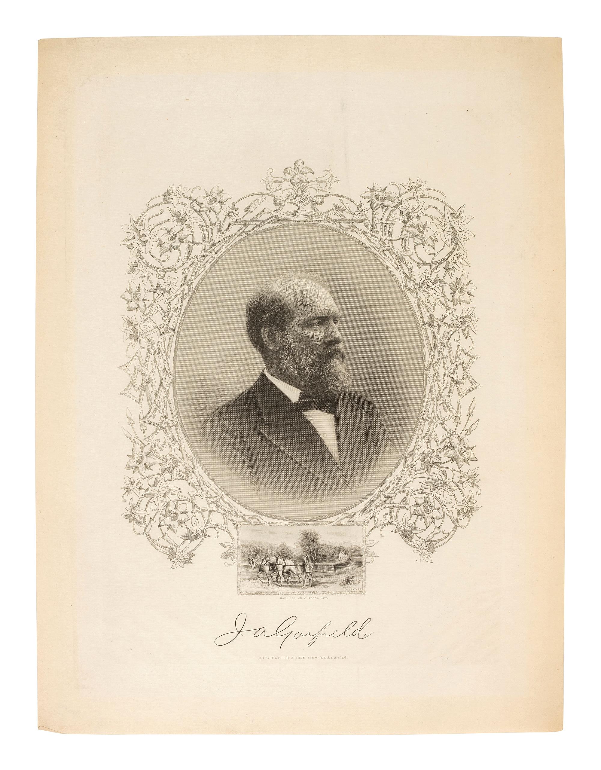 [GARFIELD, James A. (1831-1881)]. A group of cabinet cards, campaign circulars, advertising cards, and other ephemera from the 1880 presidential campaign, comprising: