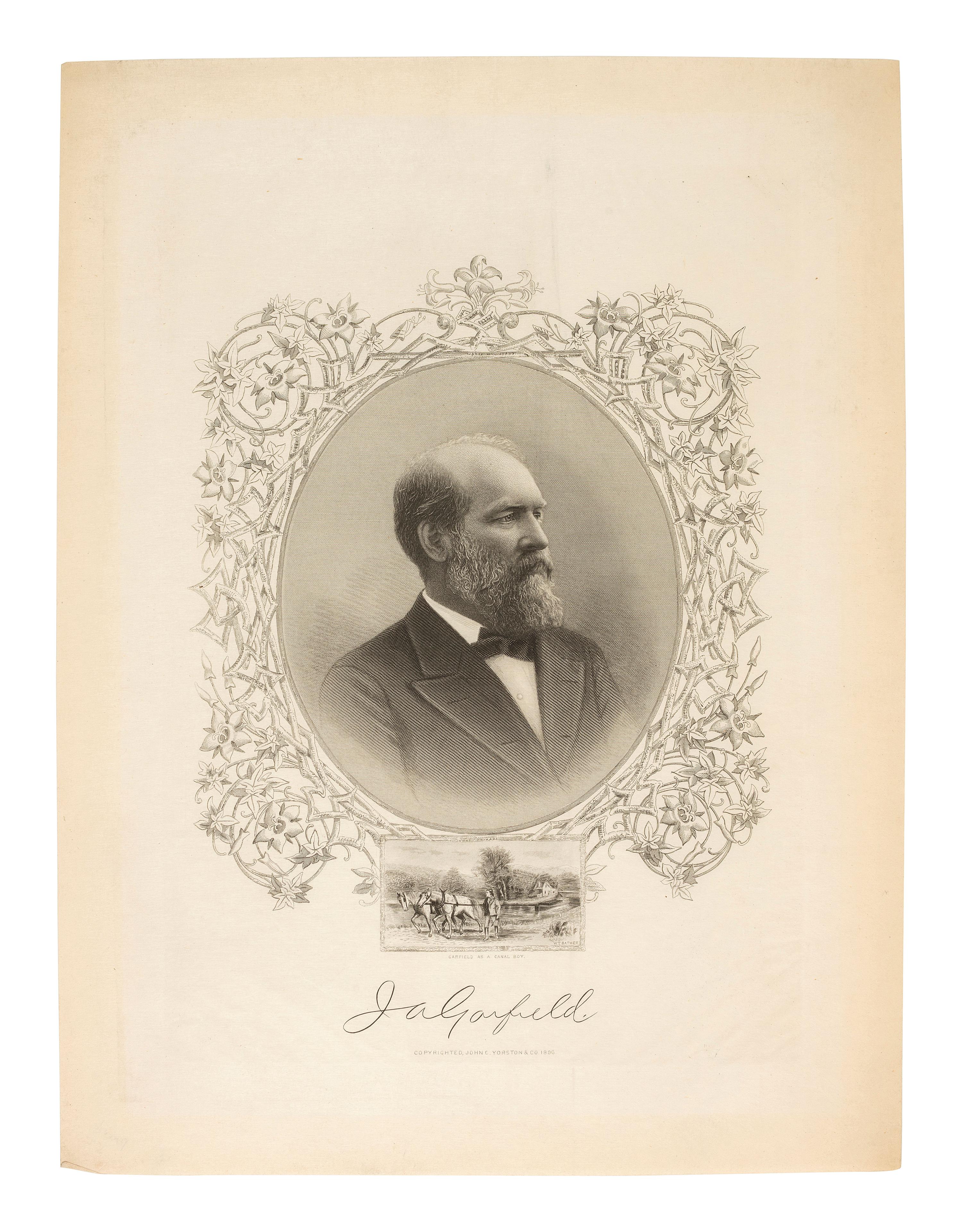 [GARFIELD, James A. (1831-1881)]. A group of cabinet cards, campaign circulars, advertising cards, and other ephemera from the 1880 presidential campaign, comprising: