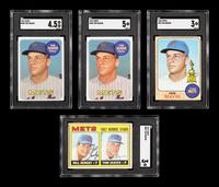 A Group of Tom Seaver Topps Baseball Cards Including 1967 Rookie Card No. 581 (SGC 3 VG),