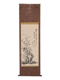 Two Chinese Hanging Scrolls Depicting Pines and Bamboos