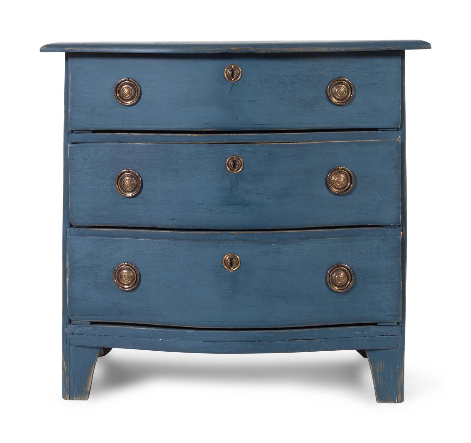 A Continental Painted Chest of Drawers