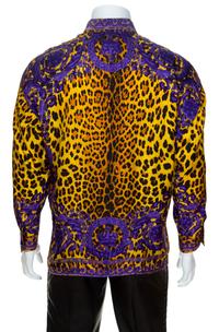 A Gianni Versace Silk Print Shirt, Size 48.