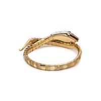 YELLOW GOLD, ENAMEL AND DIAMOND SNAKE BRACELET