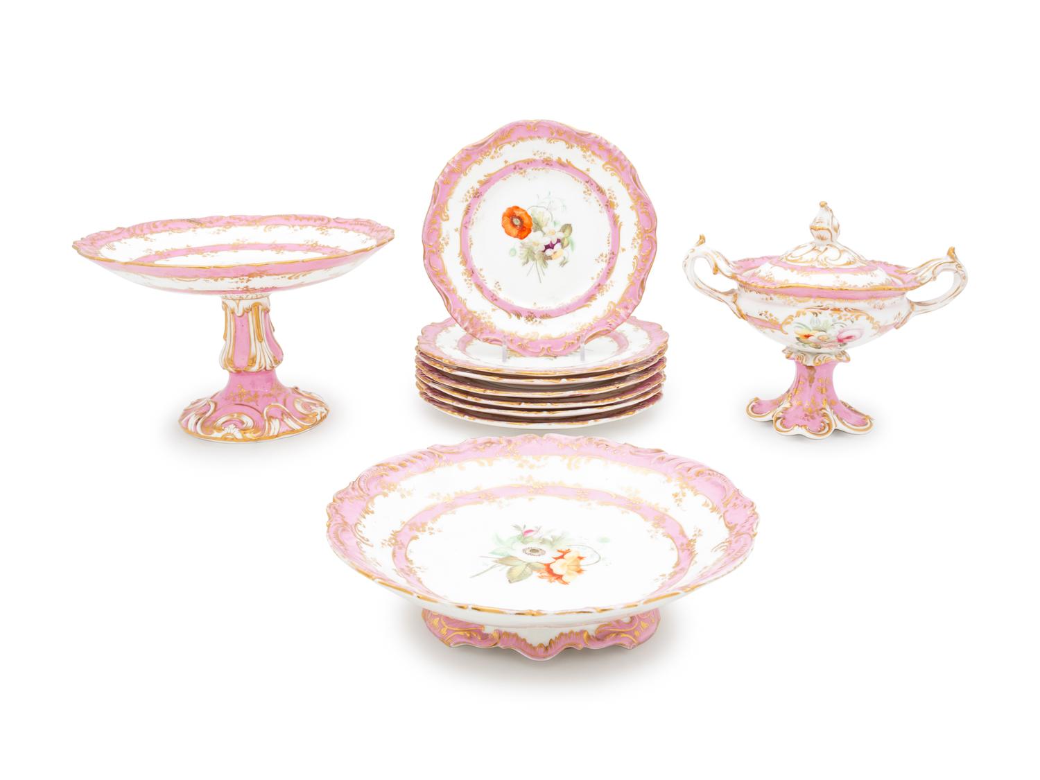 An English Porcelain Dessert Service
