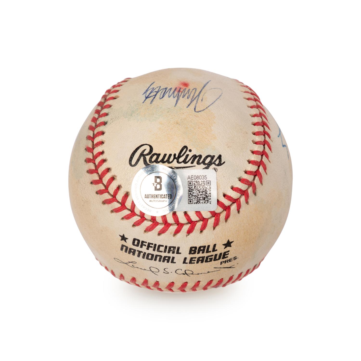 An Atlanta Braves Pitchers Signed Autograph Baseball (Beckett Authentication Services)