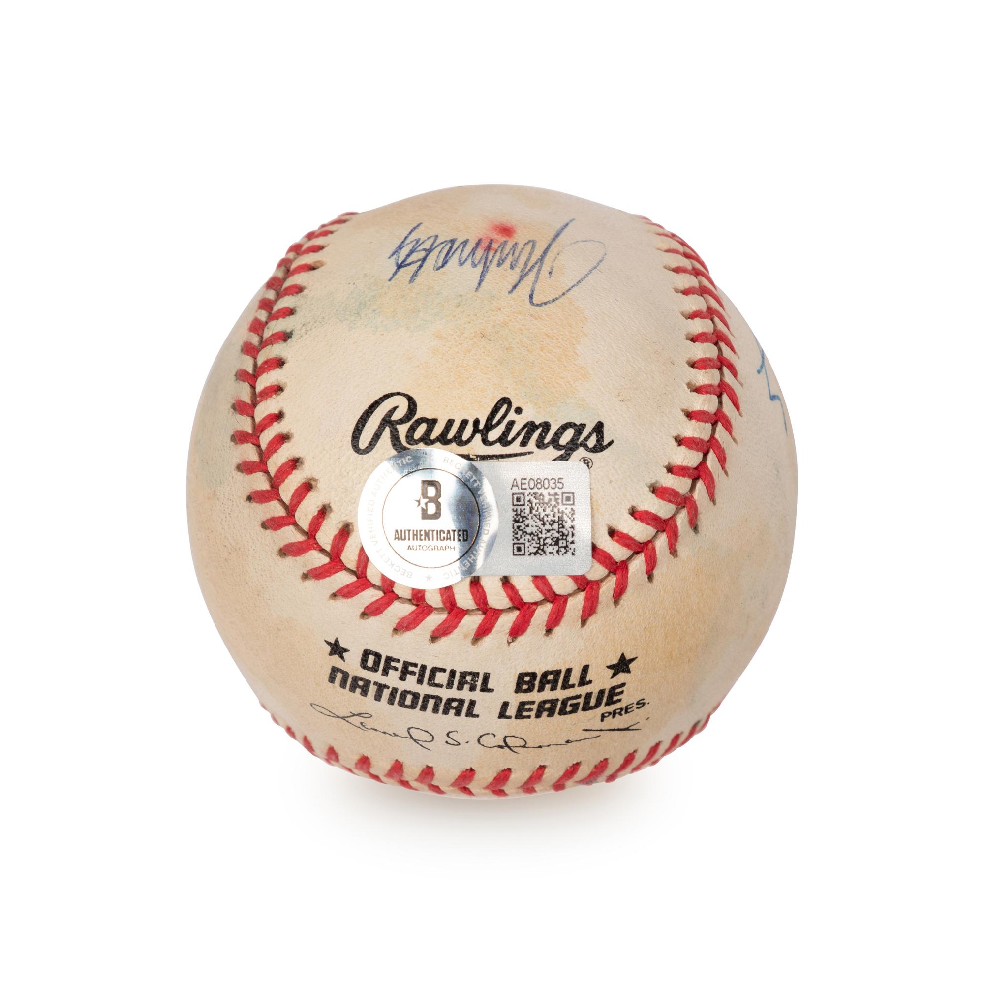 An Atlanta Braves Pitchers Signed Autograph Baseball (Beckett Authentication Services)