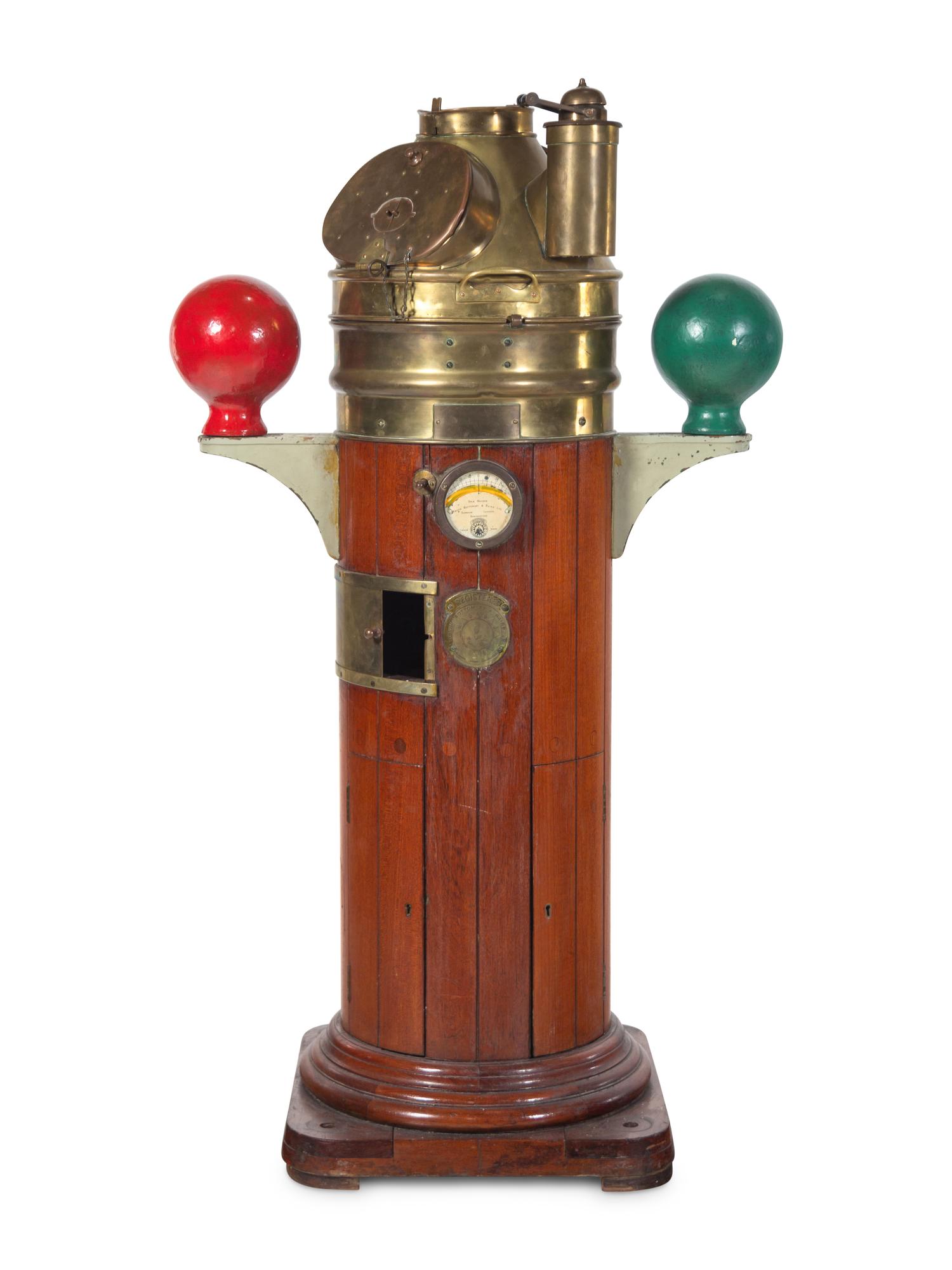 A Brass Ship's Binnacle by Kelvin, Bottomley and Baird