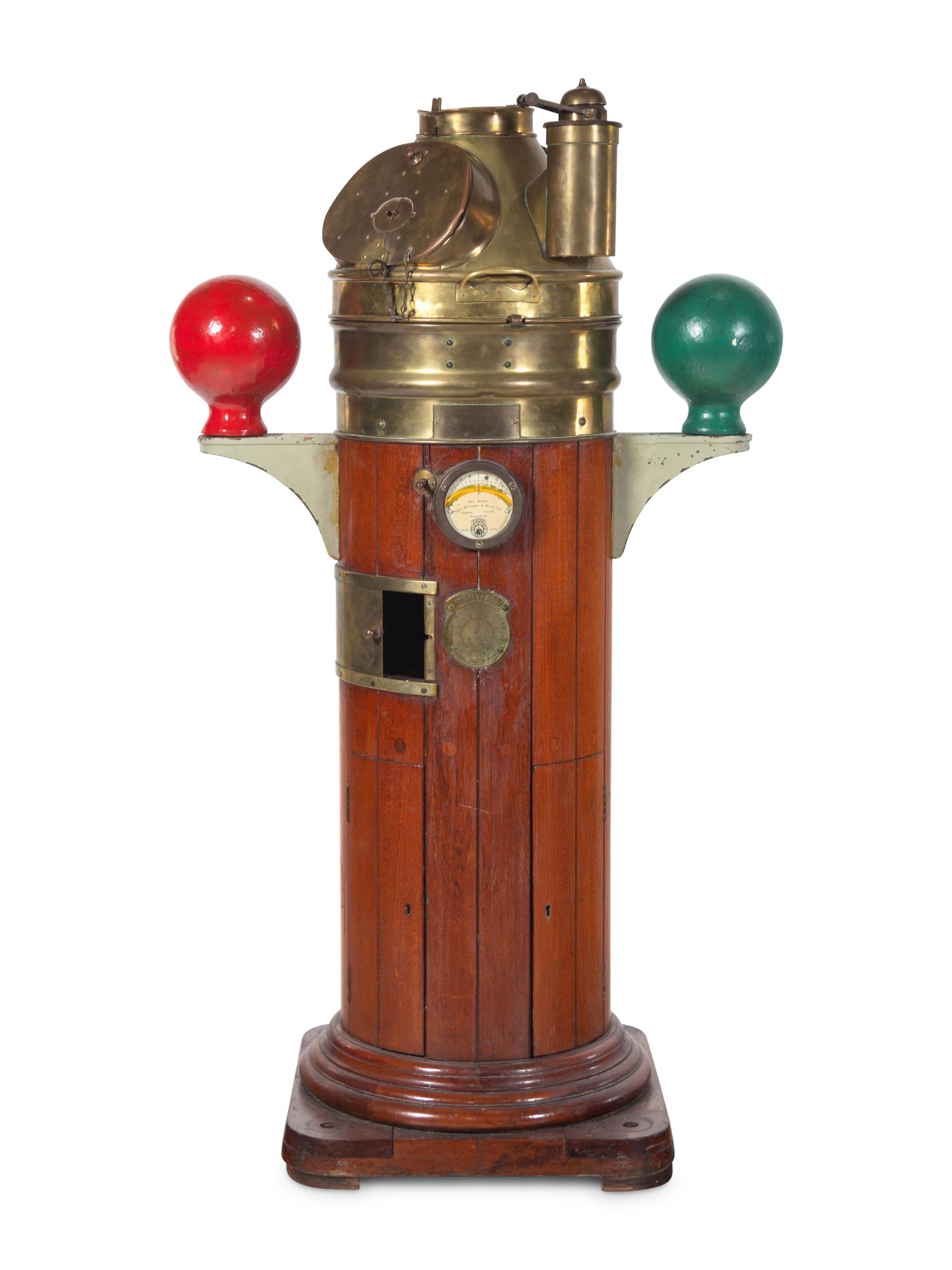 A Brass Ship's Binnacle by Kelvin, Bottomley and Baird