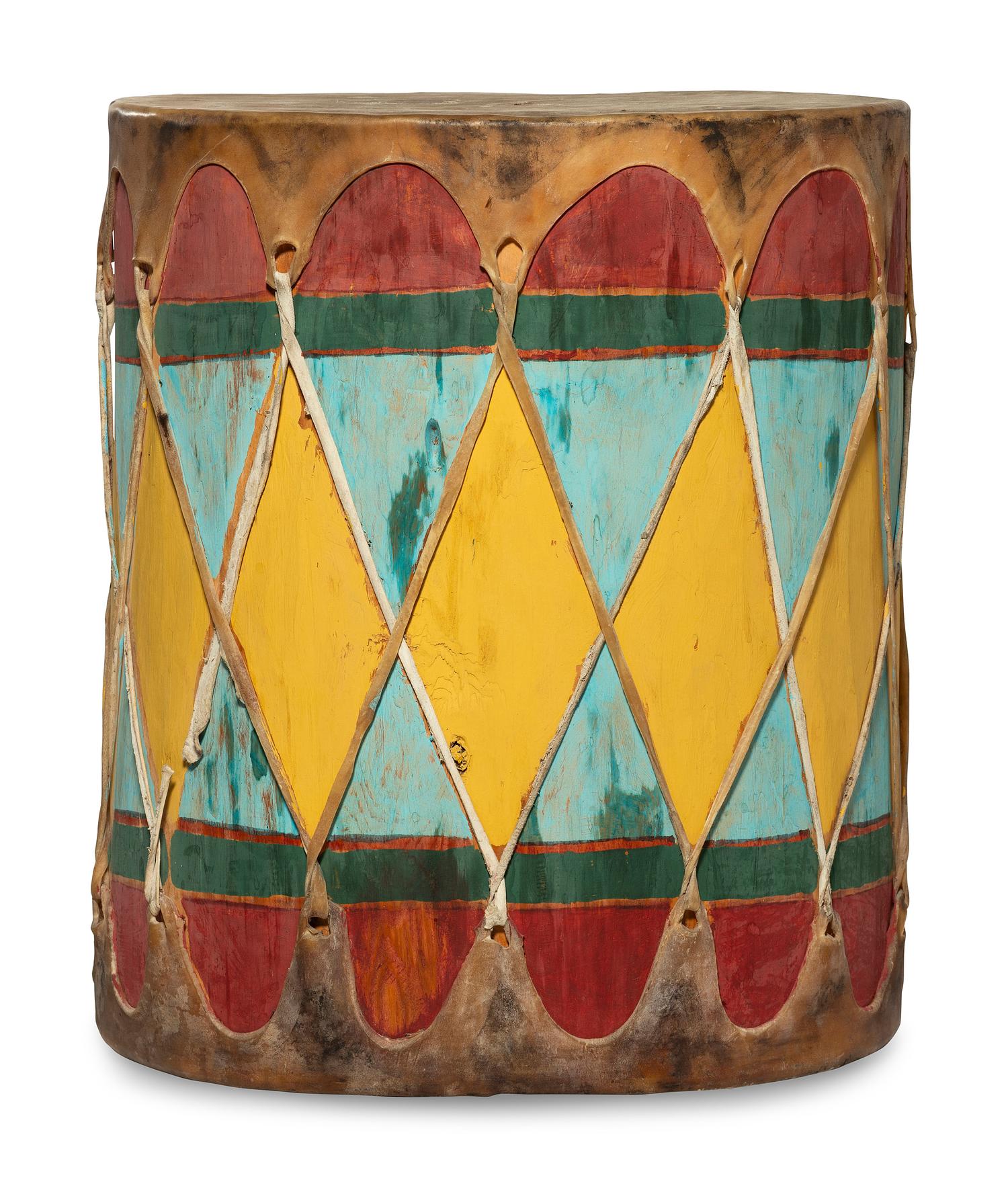 Pueblo Painted Drum