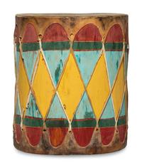 Pueblo Painted Drum