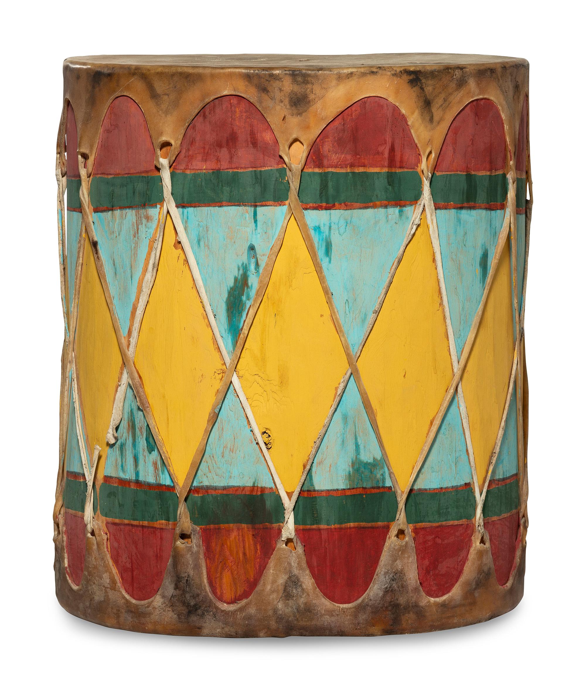 Pueblo Painted Drum