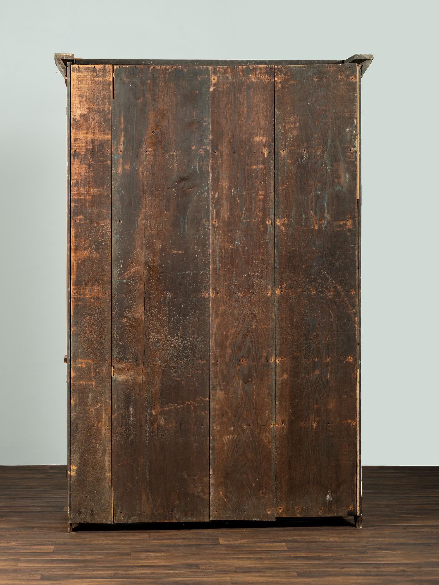 A Federal Cherrywood Step-Back Cupboard