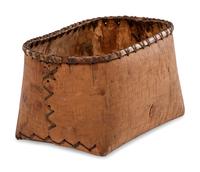 Northwest Coast Cedar Bark Clam Bag and Nuu-chah-nulth Birchbark Container