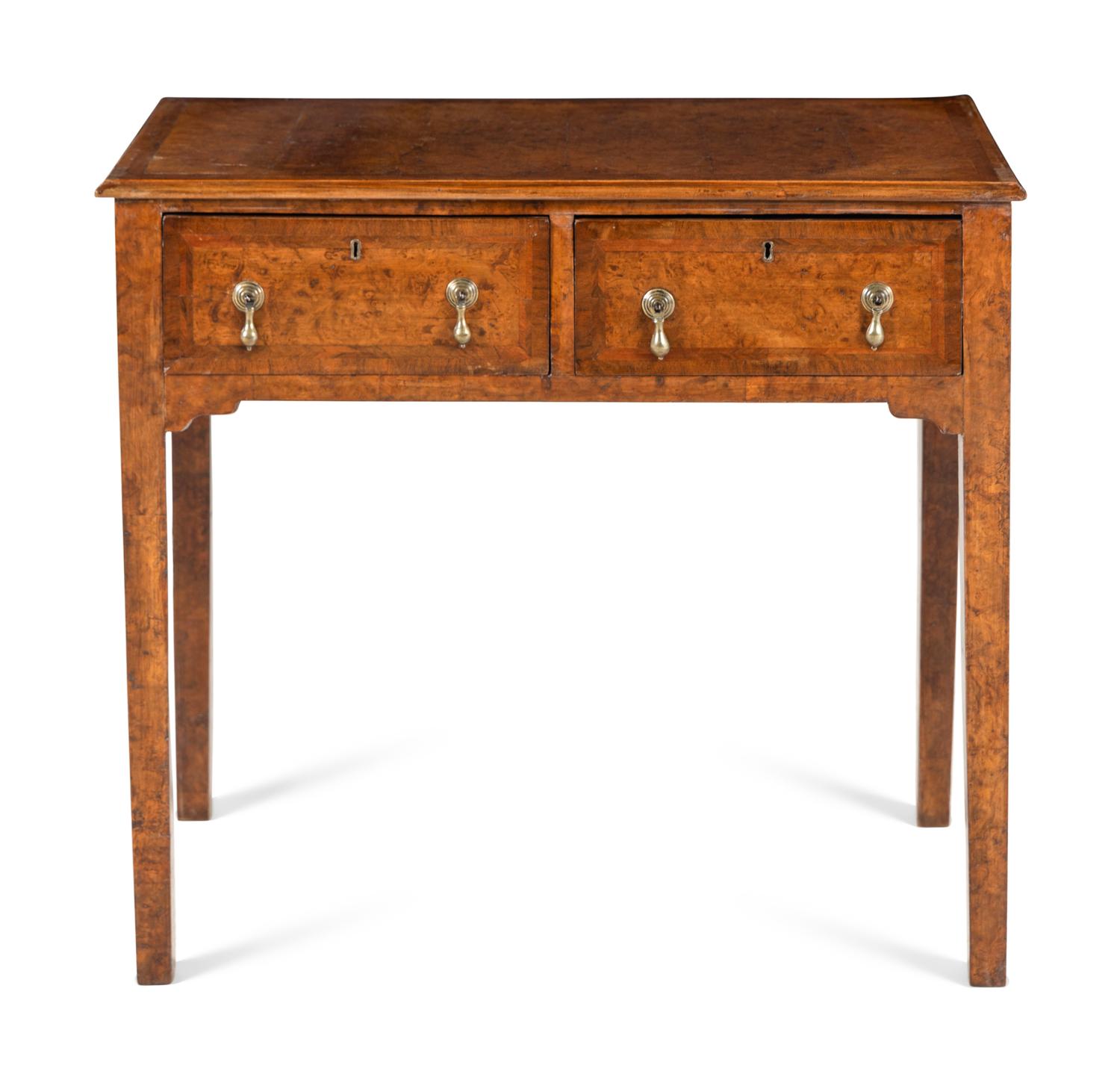A George II Burl Walnut Side Table