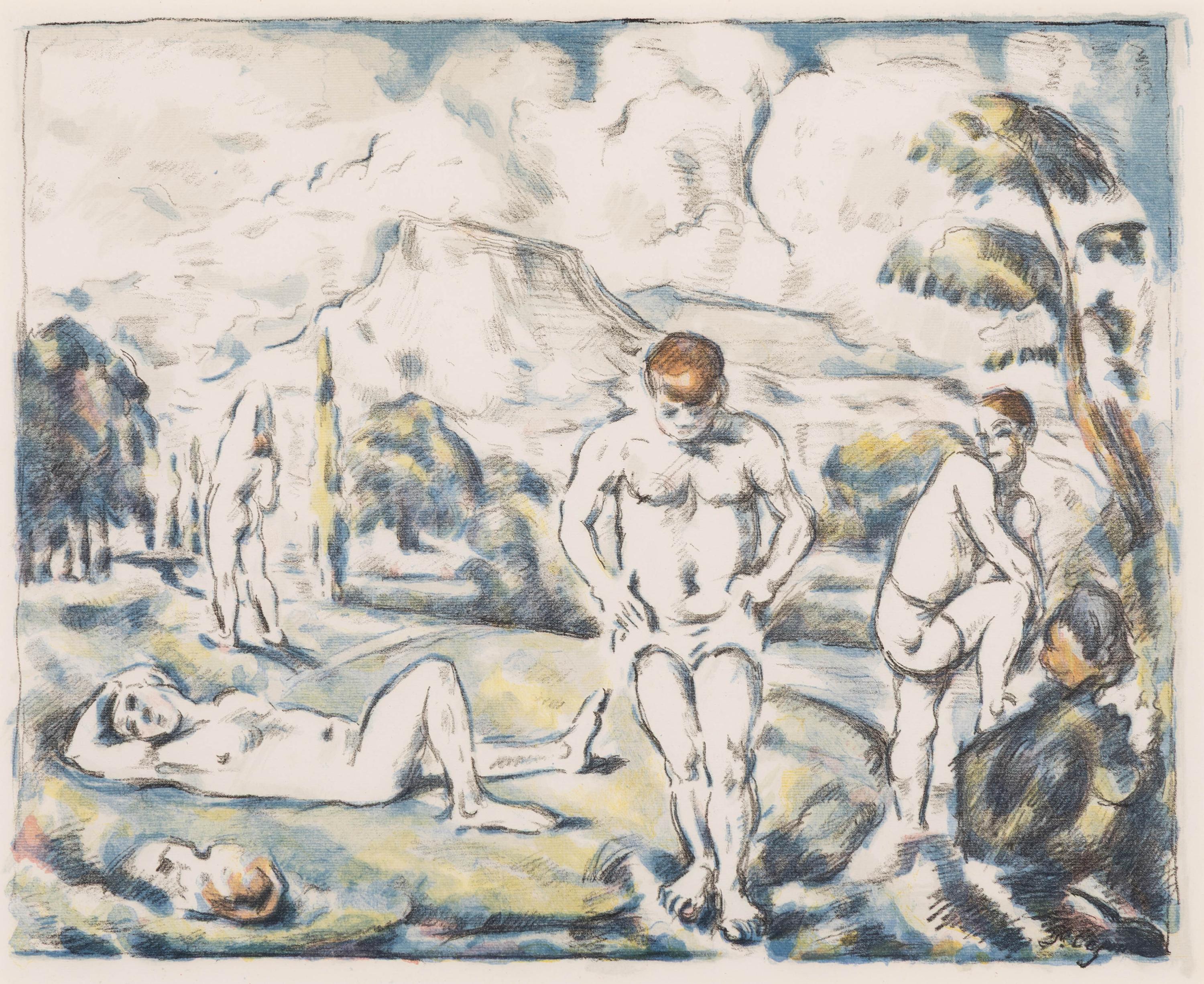 Paul Cézanne (French, 1839-1906) — Les Baigneurs (grande planche) , 1896-1897