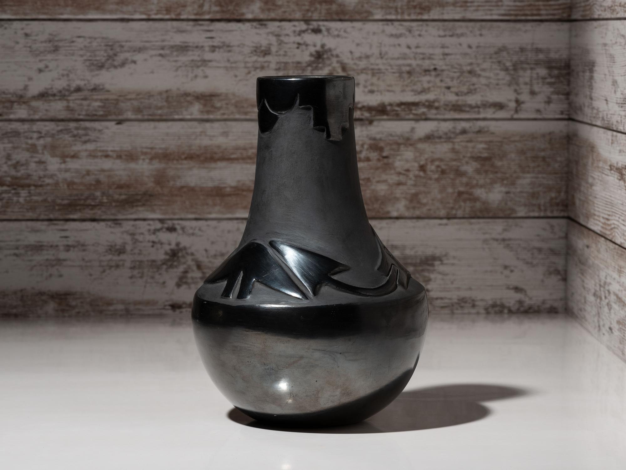 Award-Winning Blackware Pottery Jar
