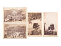 [COLORADO]. MOORE, G.W., photographer. A group of 4 boudoir cards featuring scenes around Ouray. Ouray, CO: Rose, Jeweler, [ca 1890s].