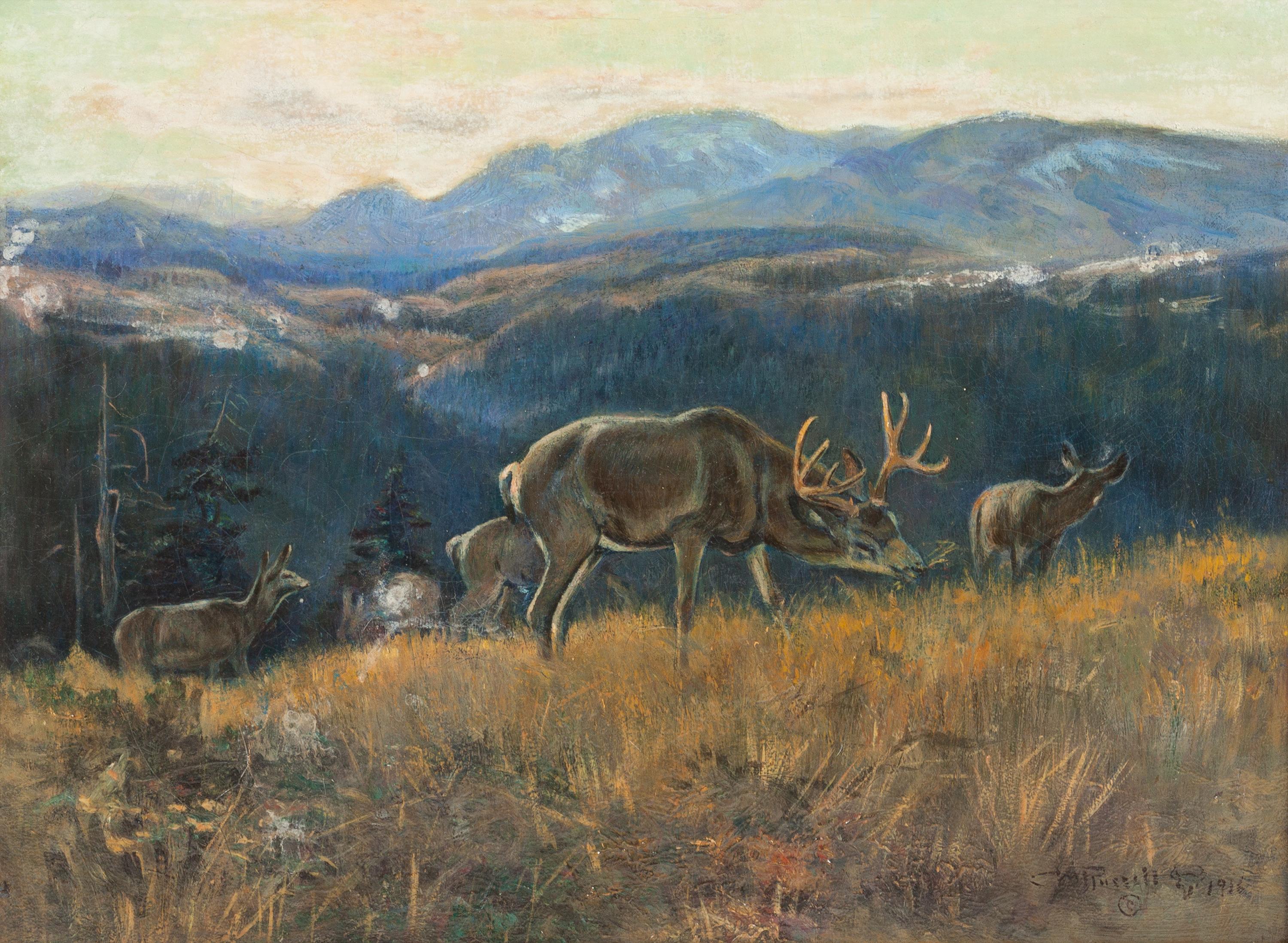 Charles M. Russell, (American, 1864-1926), Black Tail, Buffalo Days, 1916