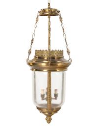 An English Brass Hall Lantern