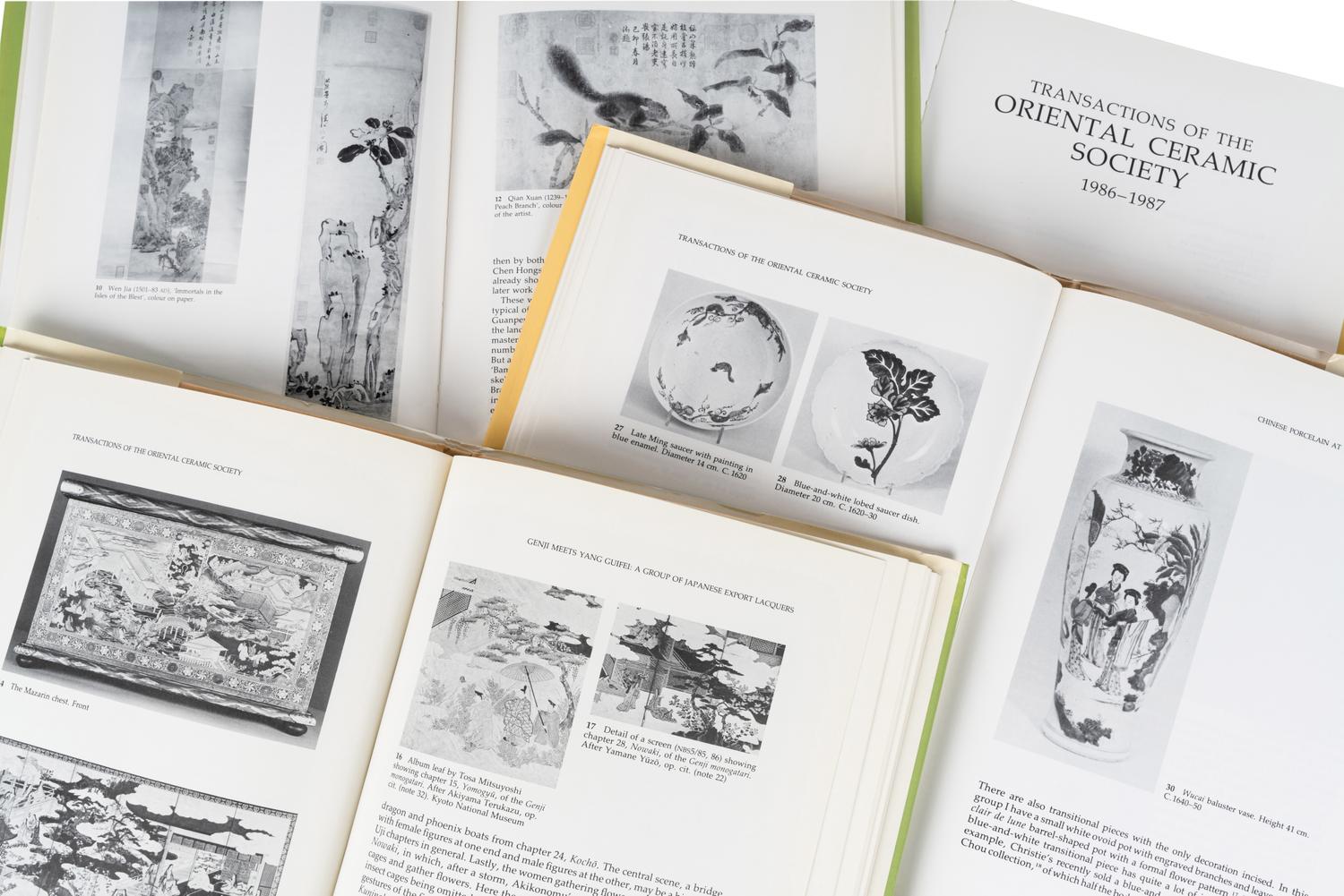 [ORIENTAL CERAMIC SOCIETY] A group of transactions of the Oriental Ceramic Society, comprising: