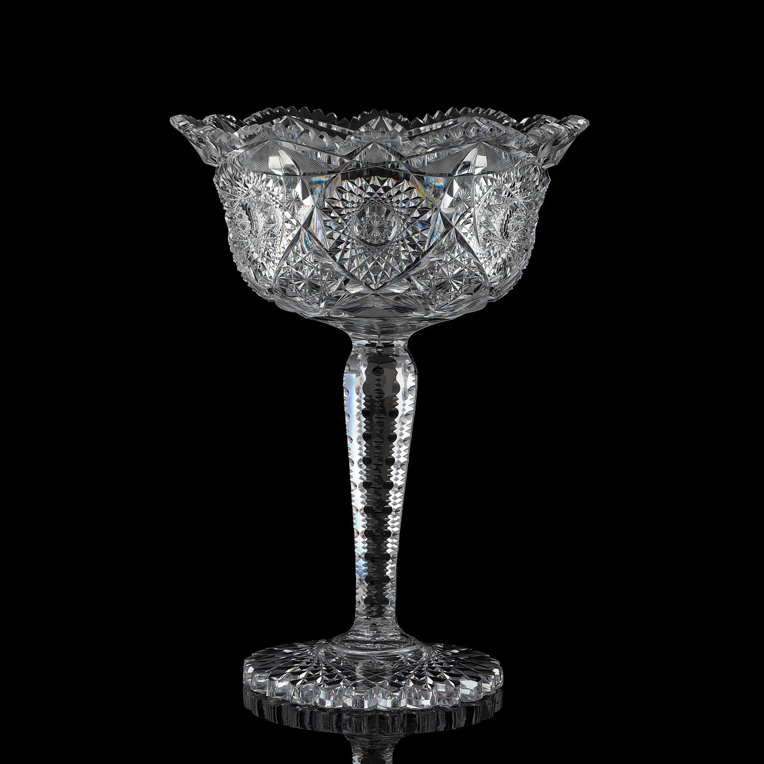 A Brilliant-Period Cut Glass Compote