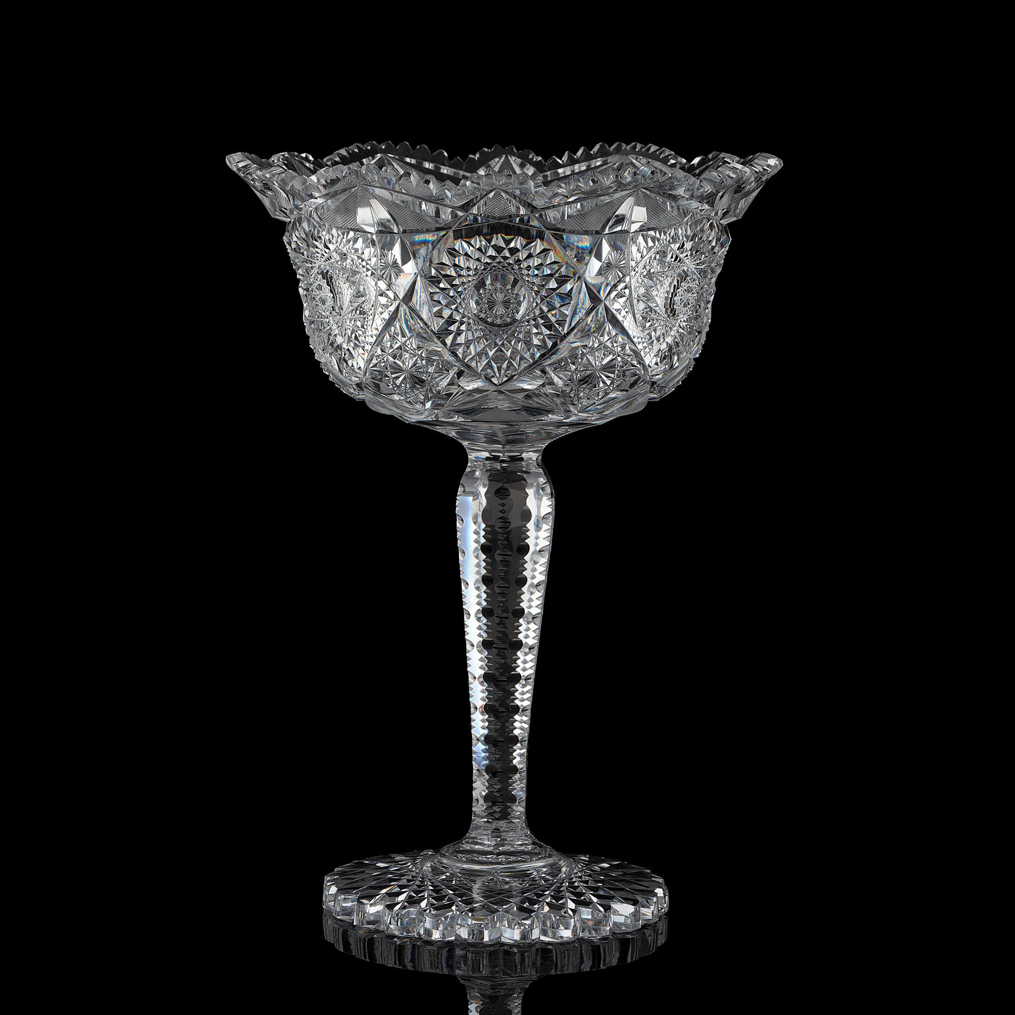 A Brilliant-Period Cut Glass Compote