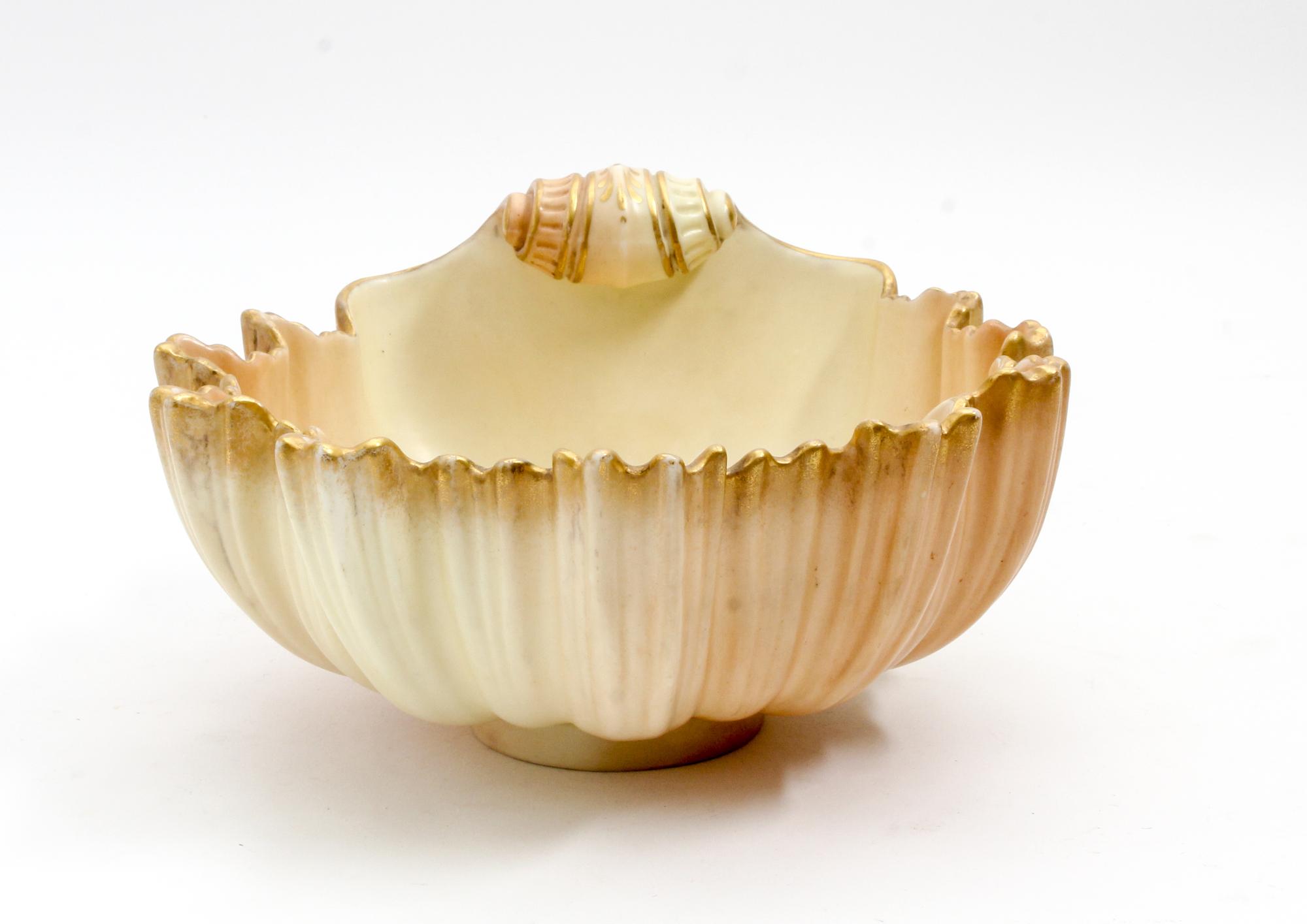 A Royal Worcester Porcelain Bowl Width 8 3/4 inches. — 1892