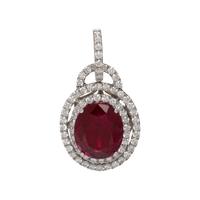 RUBY AND DIAMOND PENDANT