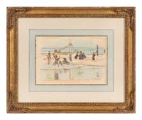 Edward Henry Potthast (American, 1857–1927) — Figures Playing in the Surf , c. 1910