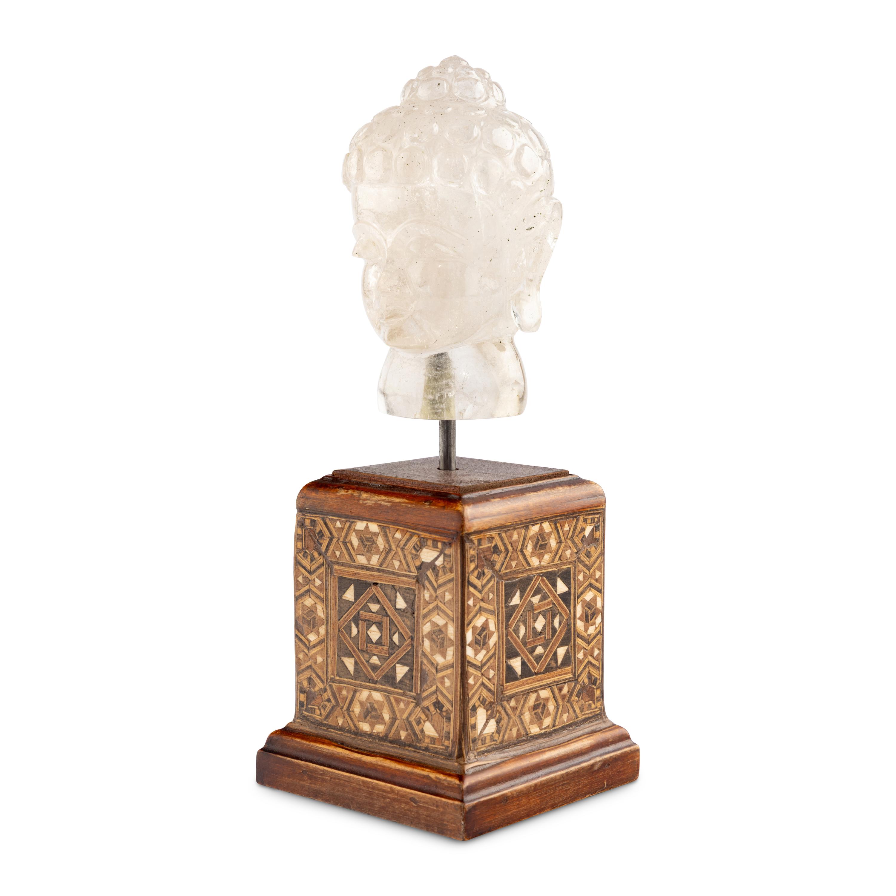 A Chinese Carved Rock Crystal Buddha