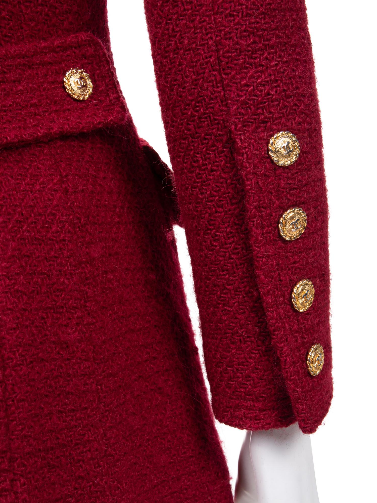 Chanel Wool Tweed Double-Breasted Jacket, 1980-90s