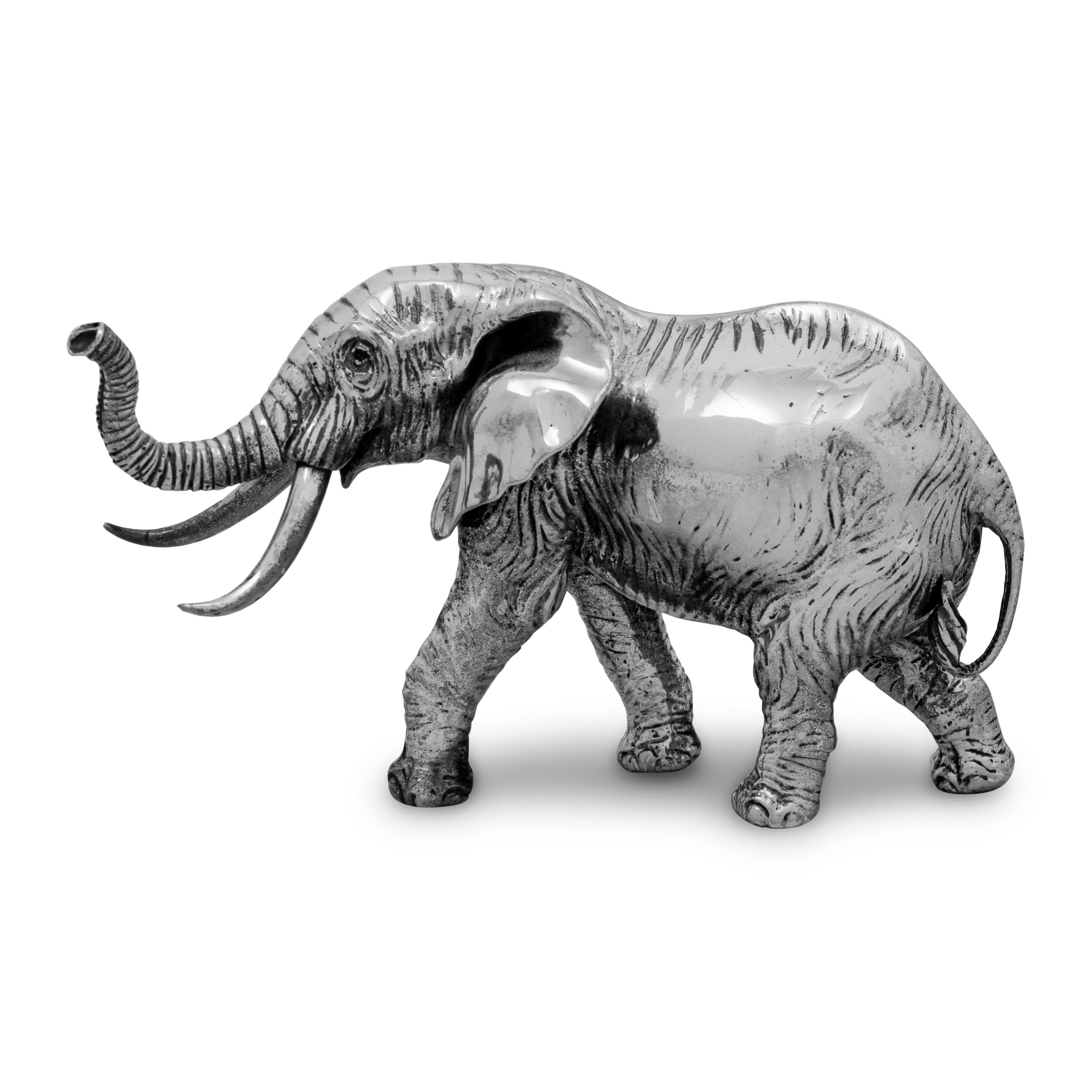 An Italian Silver Model of an Elephant