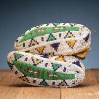 Sioux Fully Beaded Hide Moccasins