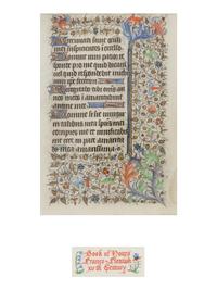FOLLOWER OF THE MASTER OF WALTERS W. 281 (active Amiens, c. 1425-1450) A leaf from a Book of Hours, in Latin, illuminated manuscript on parchment [France, Amiens, c. 1450]