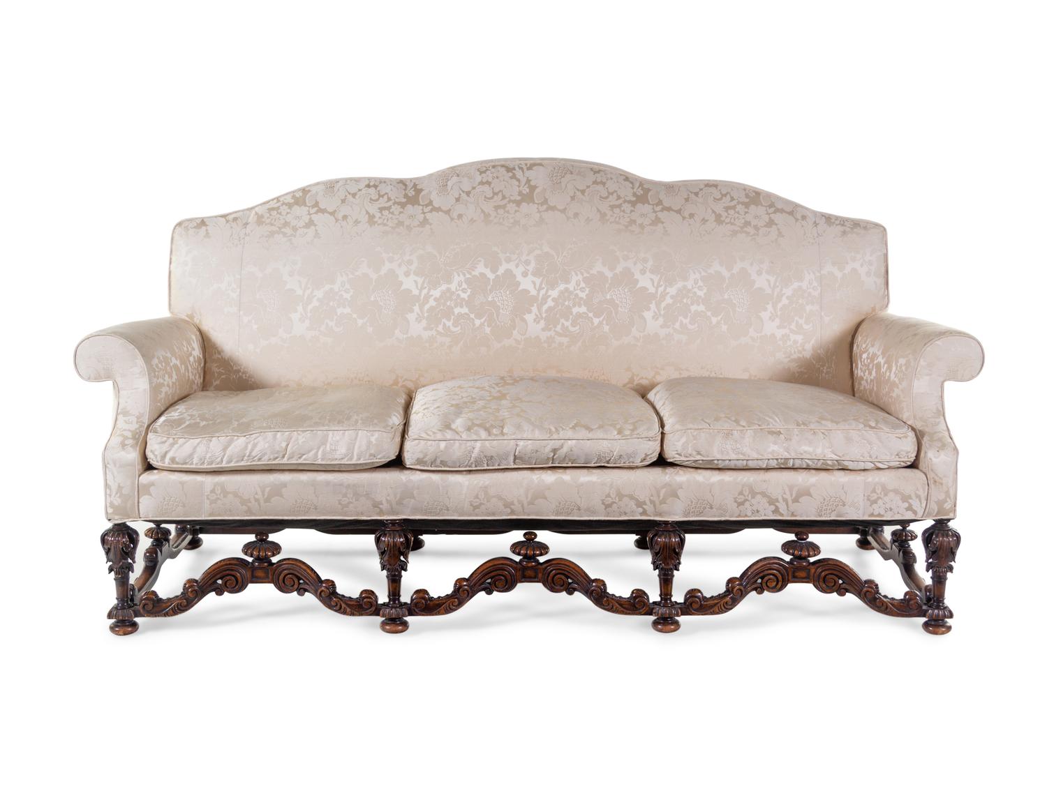 A William and Mary Style Walnut Sofa