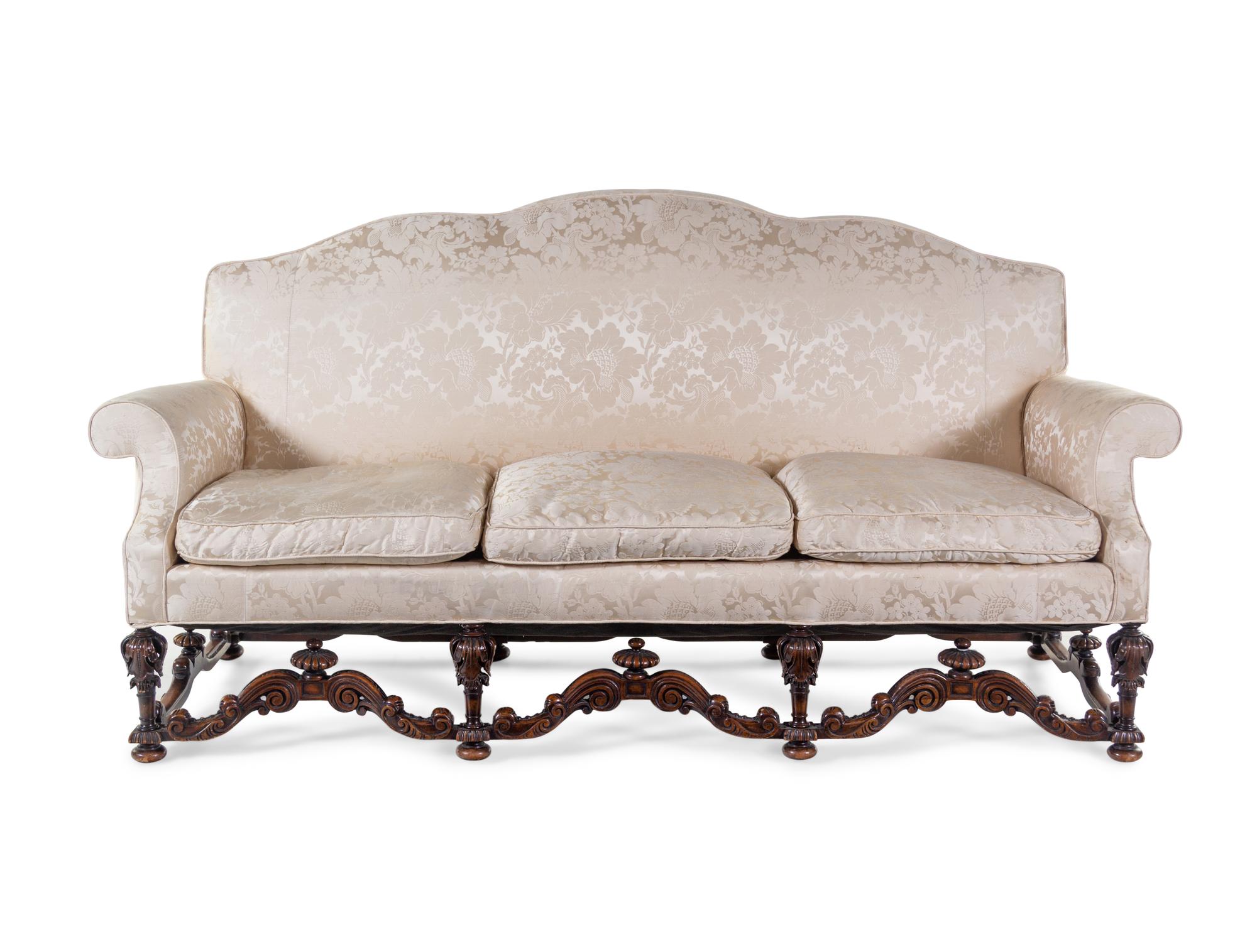 A William and Mary Style Walnut Sofa