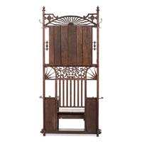A Victorian Walnut Hall Tree