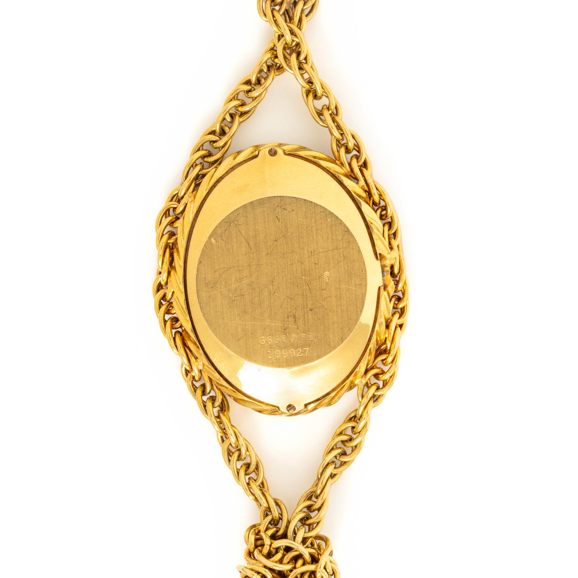 PIAGET, YELLOW GOLD AND JADE WATCH PENDANT NECKLACE