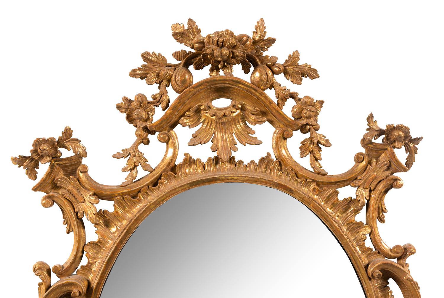 A Pair of George II Giltwood Mirrors