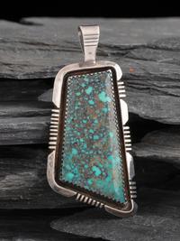 Sterling Silver and Gem Grade Turquoise Pendant